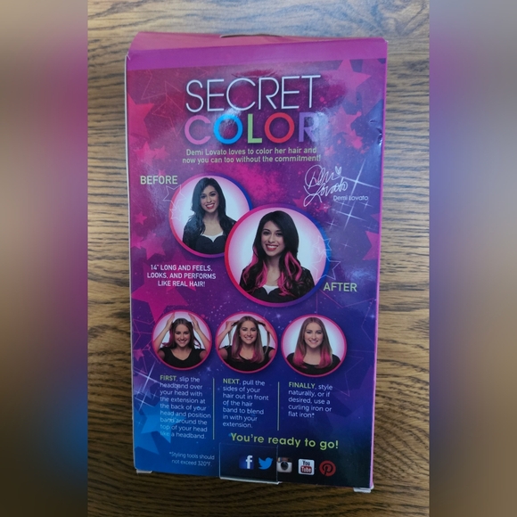 Secret Color Headband Hair Extensions Pink - Picture 2 of 4